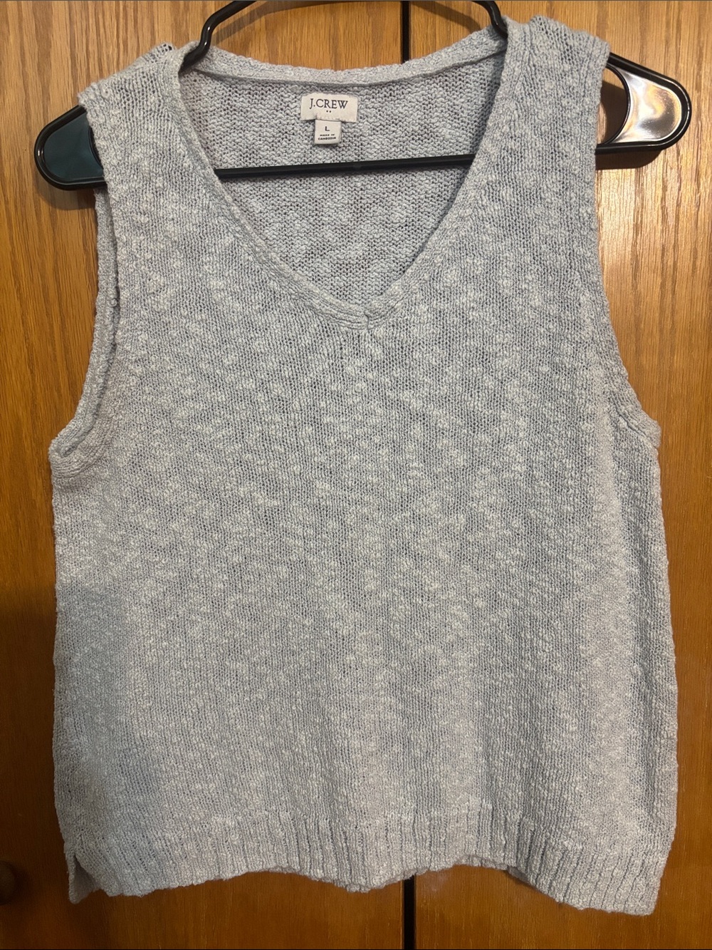 J. Crew Light Blue V-Neck Knit Tank